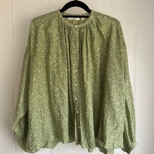Green Doen Long sleeve Blouse Size M